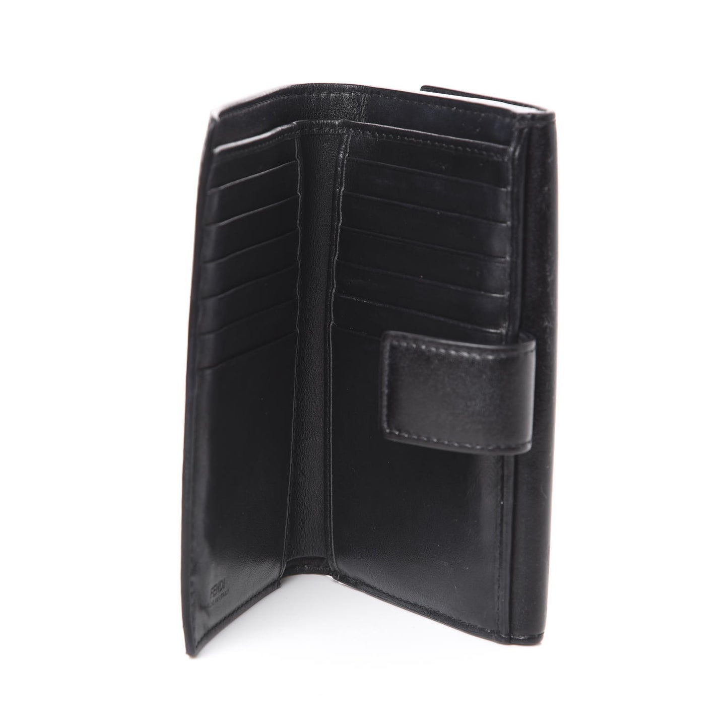 Vitello Studded French Wallet Black