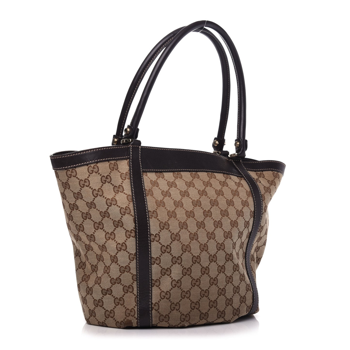 Monogram Medium D Gold Hobo Dark Brown