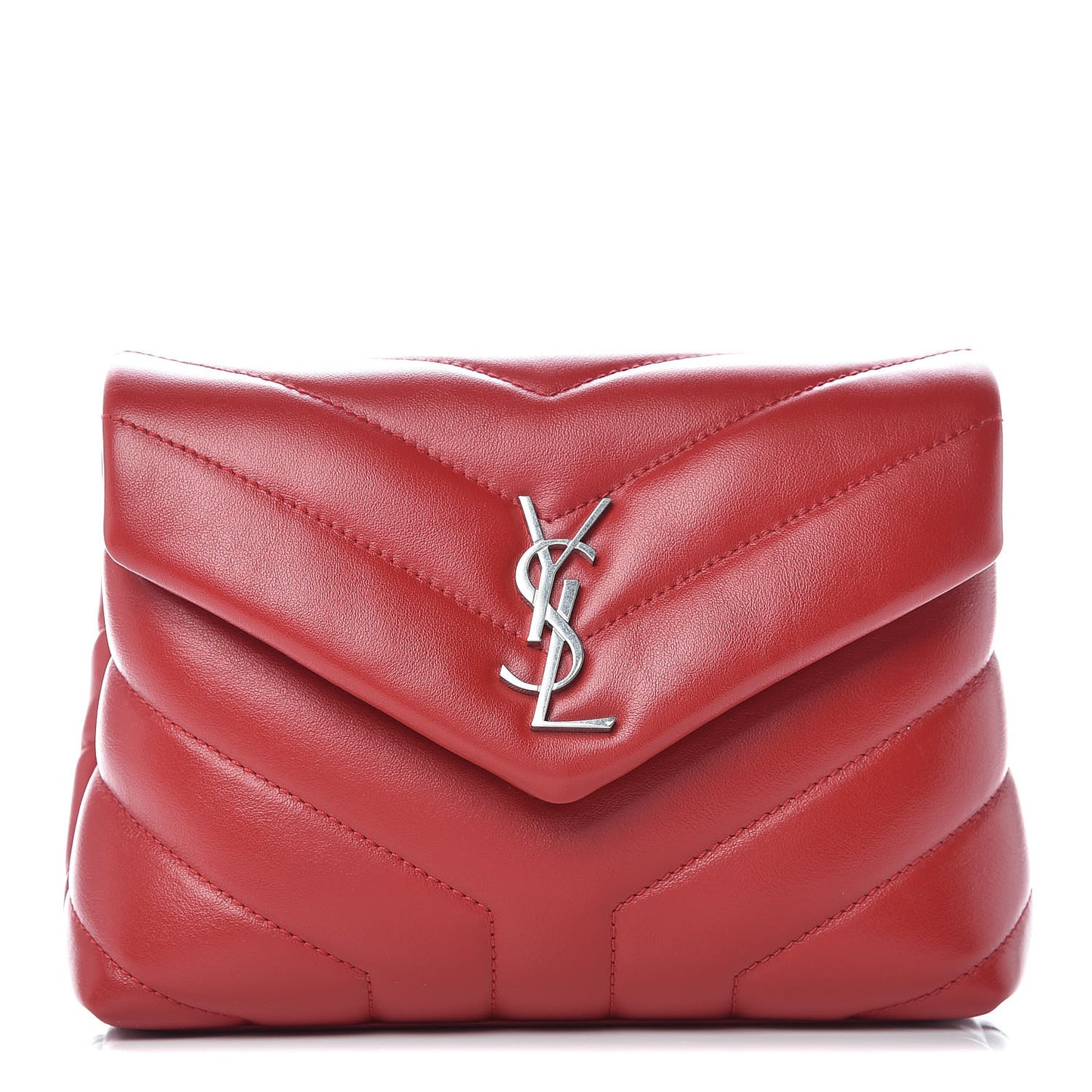 Calfskin Y Quilted Monogram Toy Loulou Crossbody Bag Red