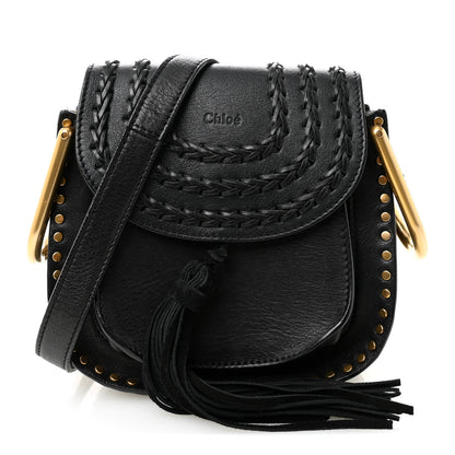Chloe Calfskin Braided Mini Hudson Shoulder Bag Black 1 of 9