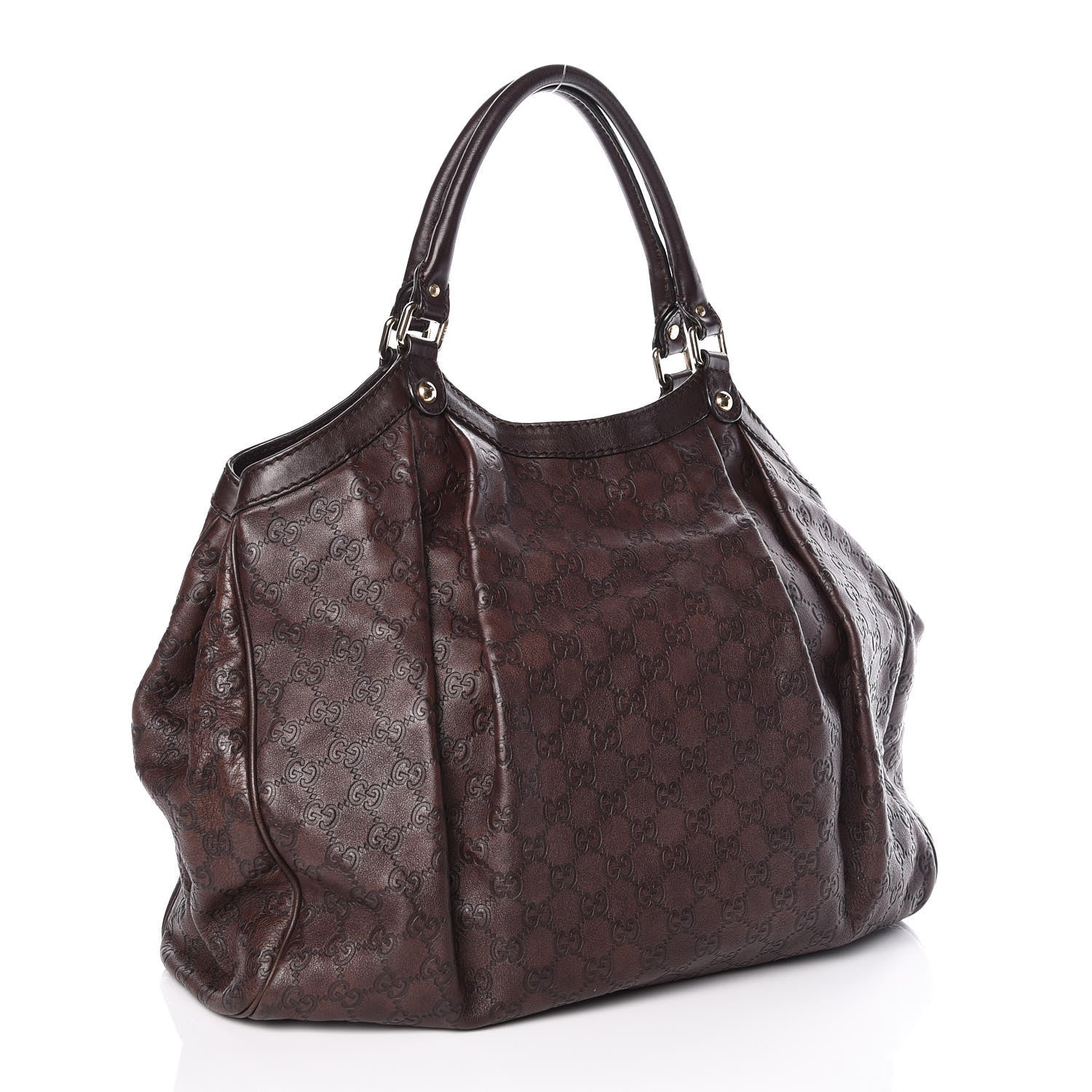 Gucci Guccissima Signature Large Sukey Tote Chocolate 3 of 9