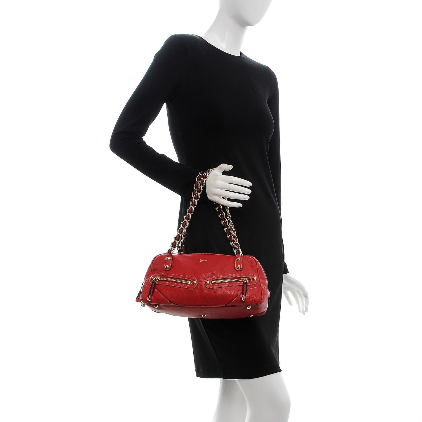 Goatskin Small Capri Bowler Red