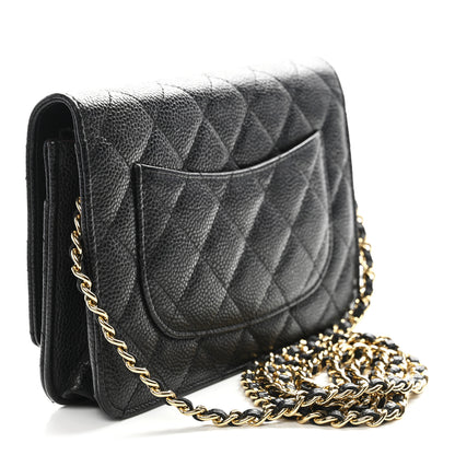 Chanel Caviar Quilted Wallet on Chain WOC Black 3 of 12