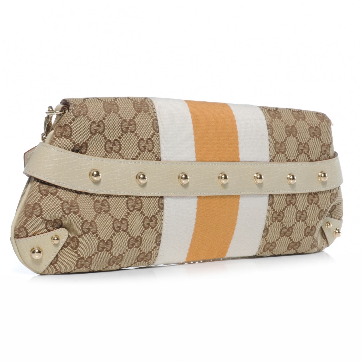 Gucci Monogram Horsebit Web Clutch 3 of 7