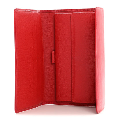 Louis Vuitton Epi Porte Tresor International Wallet Castillan Red 5 of 9