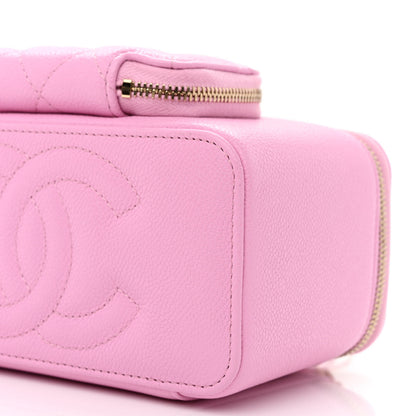 Chanel Caviar Quilted Top Handle Pocket Vanity Case Lilac 10 of 10