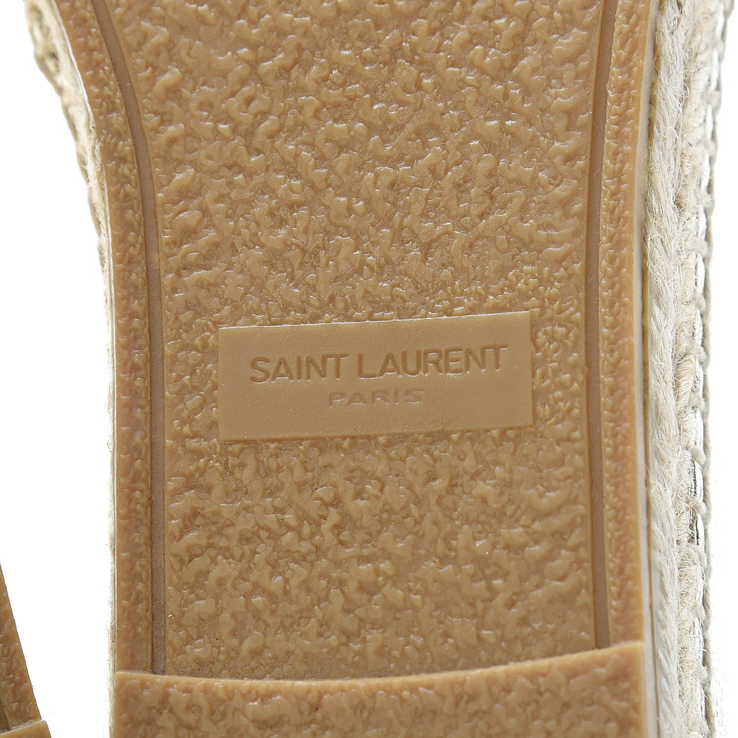 Saint Laurent Metallic Lambskin Monogram Espadrilles 38 Platino 6 of 9