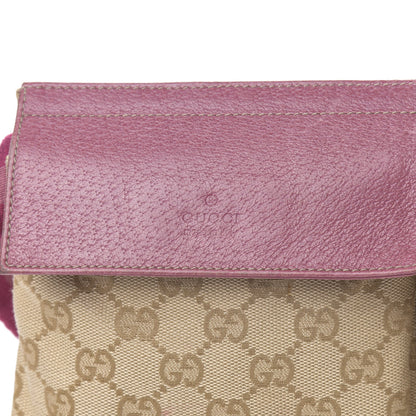 Gucci GG Monogram Web Double Pocket Belt Bag Pink 11 of 11