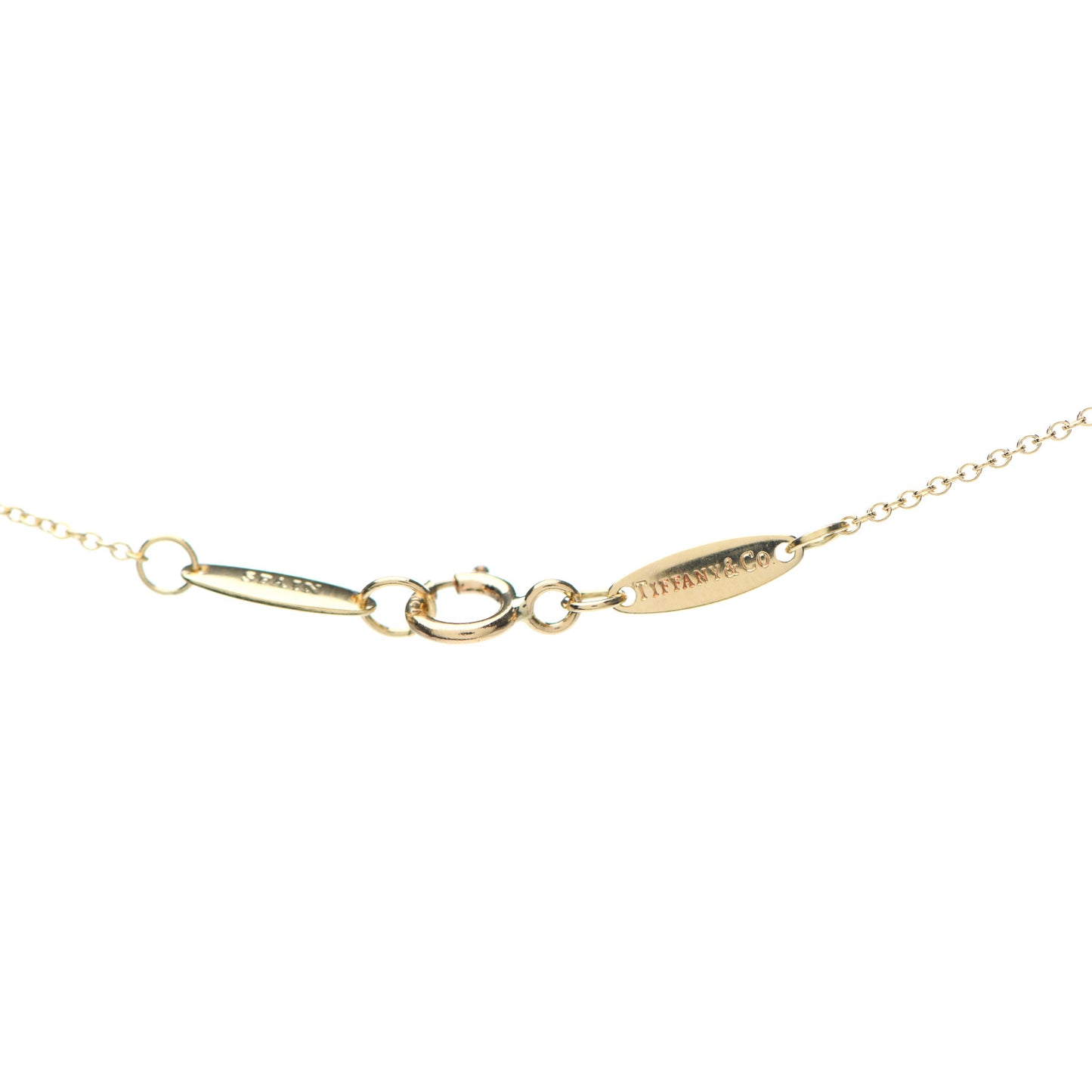 18K Yellow Gold 7mm Elsa Peretti Bean Pendant Necklace