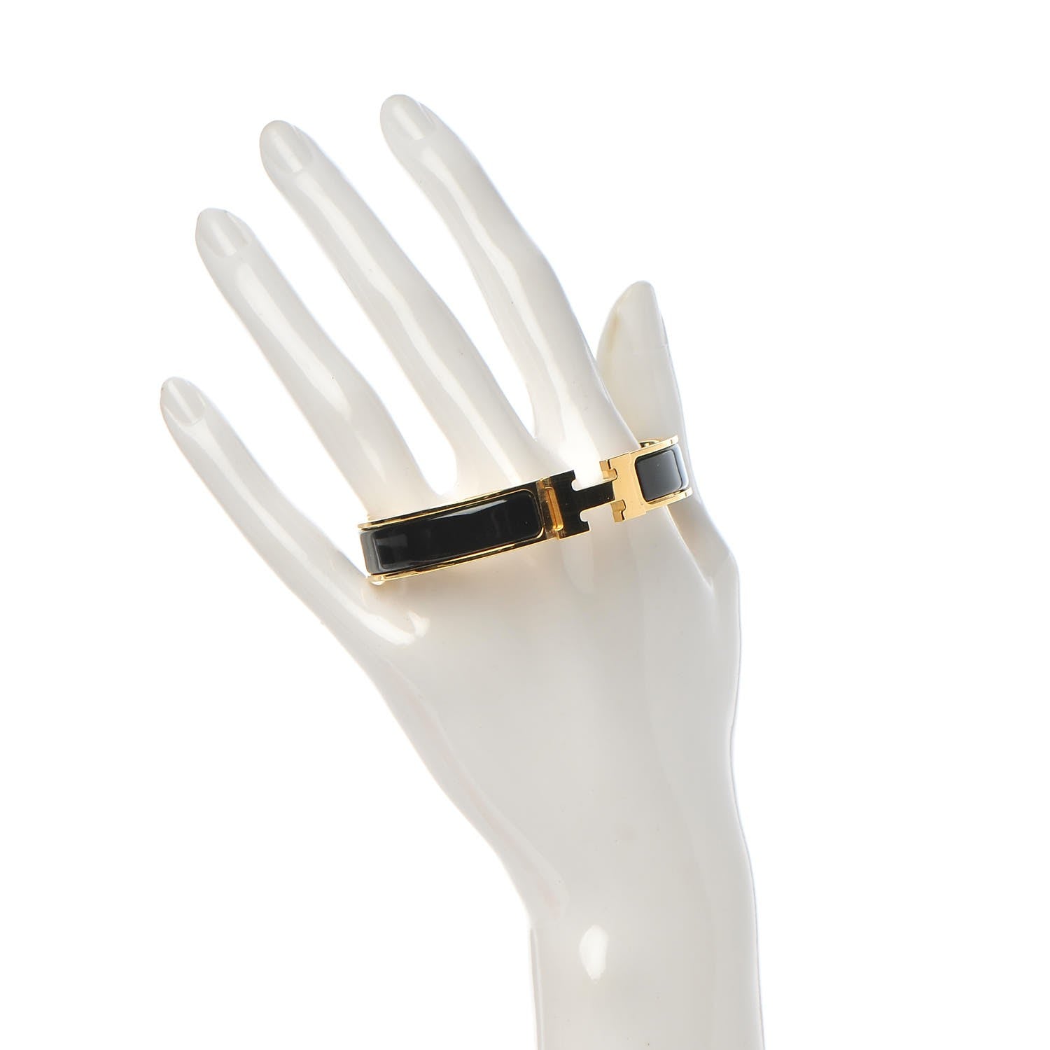 Hermes Enamel Narrow Clic Clac H Bracelet PM Black 2 of 5
