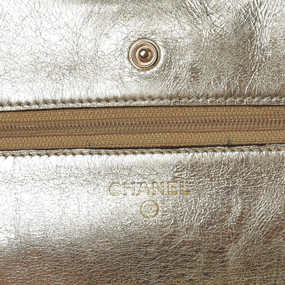 Chanel Metallic Aged Calfskin Reissue Wallet On Chain WOC Gold 6 of 18