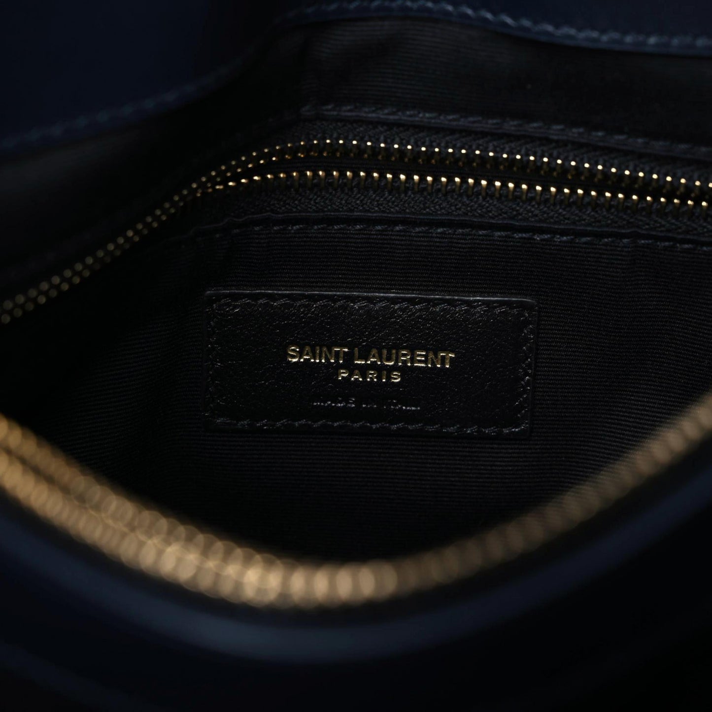 Calfskin Y Quilted Monogram Medium Loulou Chain Satchel Deep Marine