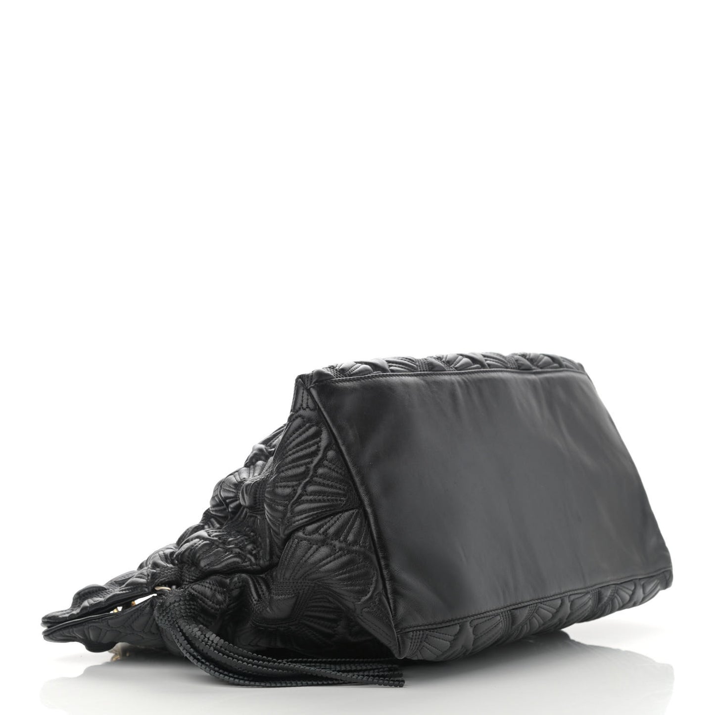 Calfskin Embroidered Ca D'Oro Tote Black