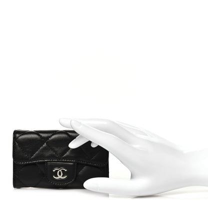 Chanel Lambskin Quilted 6 Key Holder Black 2 of 9