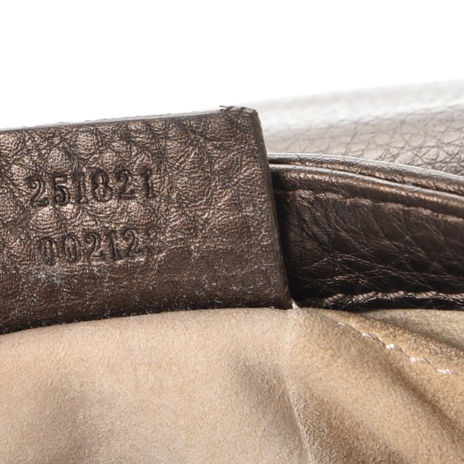 Gucci Metallic Pebbled Calfskin Small 1973 Chain Shoulder Bag Winter Leaf 8 of 13