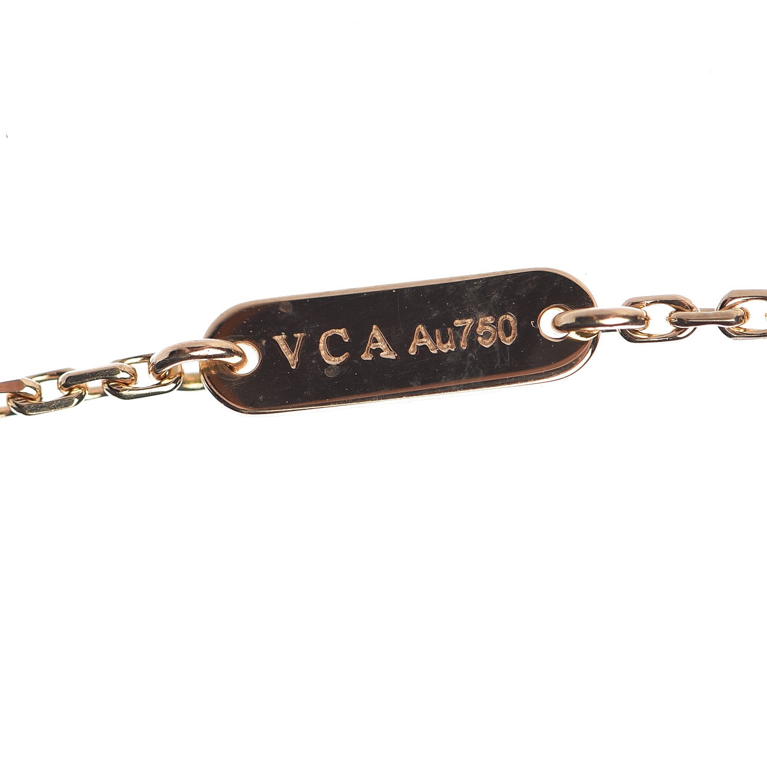 Van Cleef & Arpels 18K Yellow Gold Tiger Eye Vintage Alhambra Pendant Necklace 5 of 7