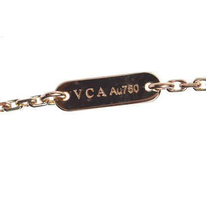 Van Cleef & Arpels 18K Yellow Gold Tiger Eye Vintage Alhambra Pendant Necklace 5 of 7