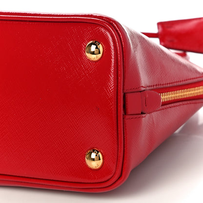 Prada Saffiano Lux Small Promenade Tote Rosso 10 of 13