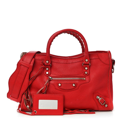 Balenciaga Vibrato Calfskin Classic Silver Hardware S City Rouge Cerise 1 of 20