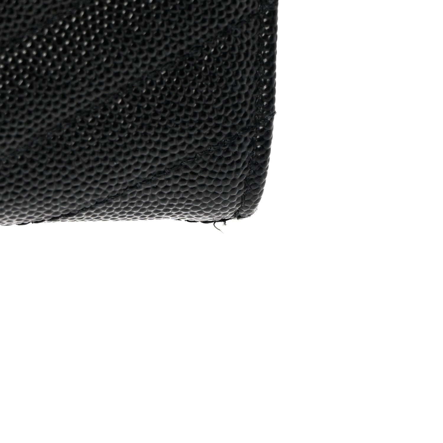 Saint Laurent Grain De Poudre Matelasse Chevron Monogram Flap Wallet Black 10 of 11