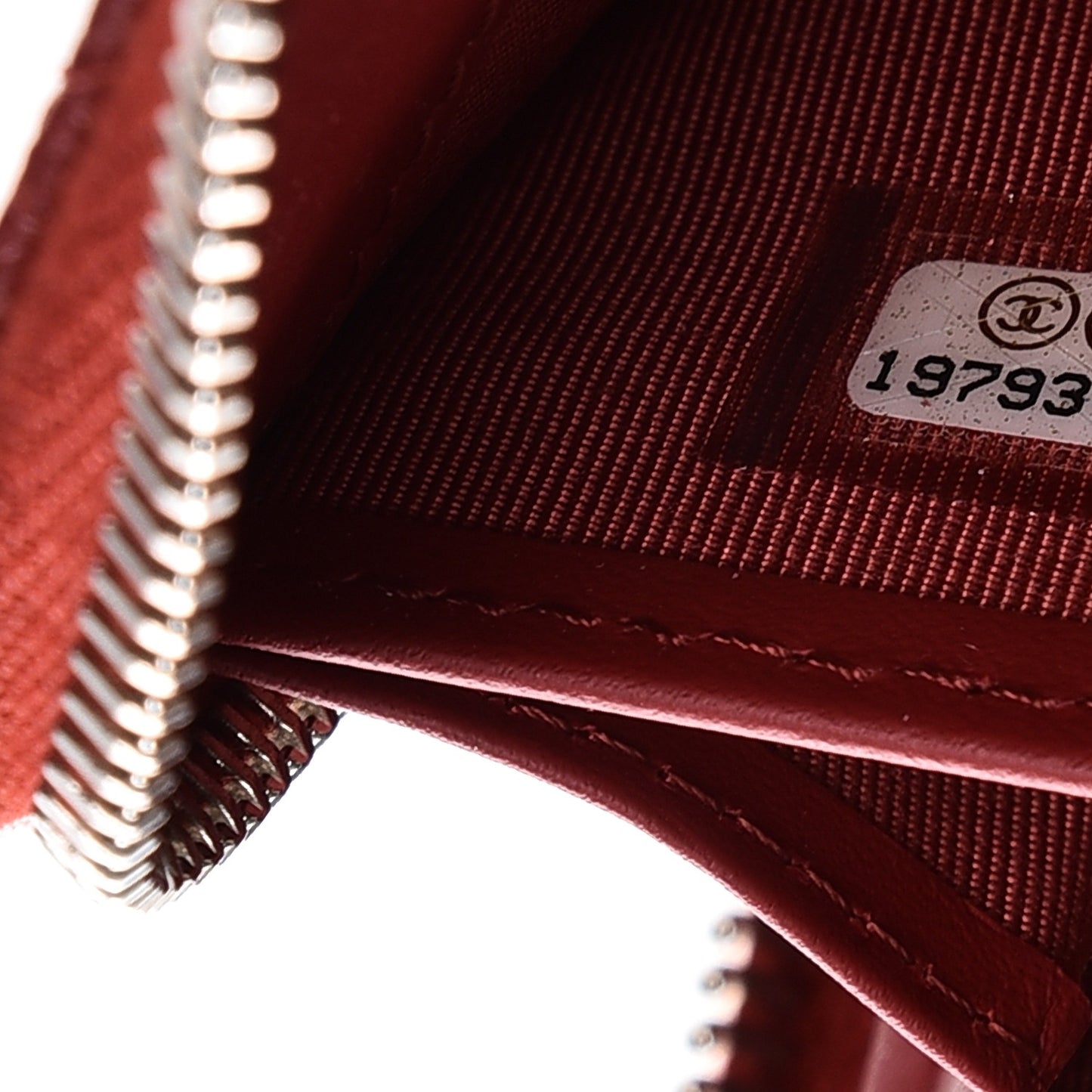 Caviar Quilted Large Gusset Zip Around Wallet Red