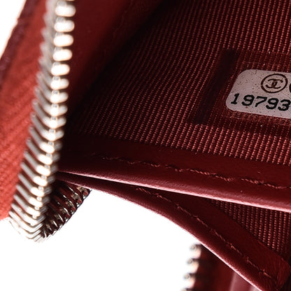 Chanel Caviar Quilted Large Gusset Zip Around Wallet Red 9 of 9