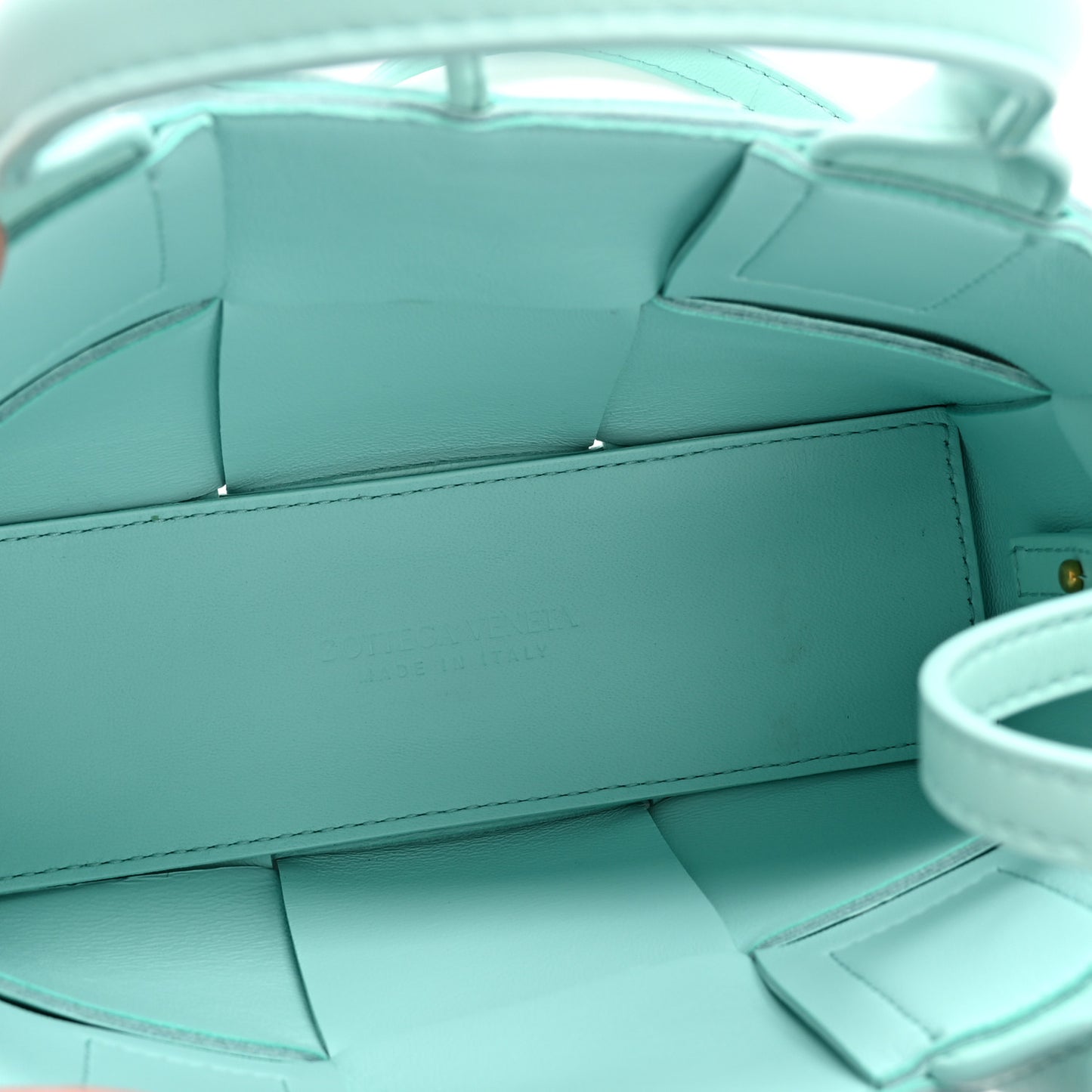 Nappa Maxi Intrecciato Mini Arco Tote Celadon