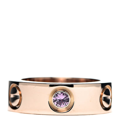 Cartier 18K Pink Gold Pink Sapphire 5.5mm LOVE Ring 44 3 1 of 4