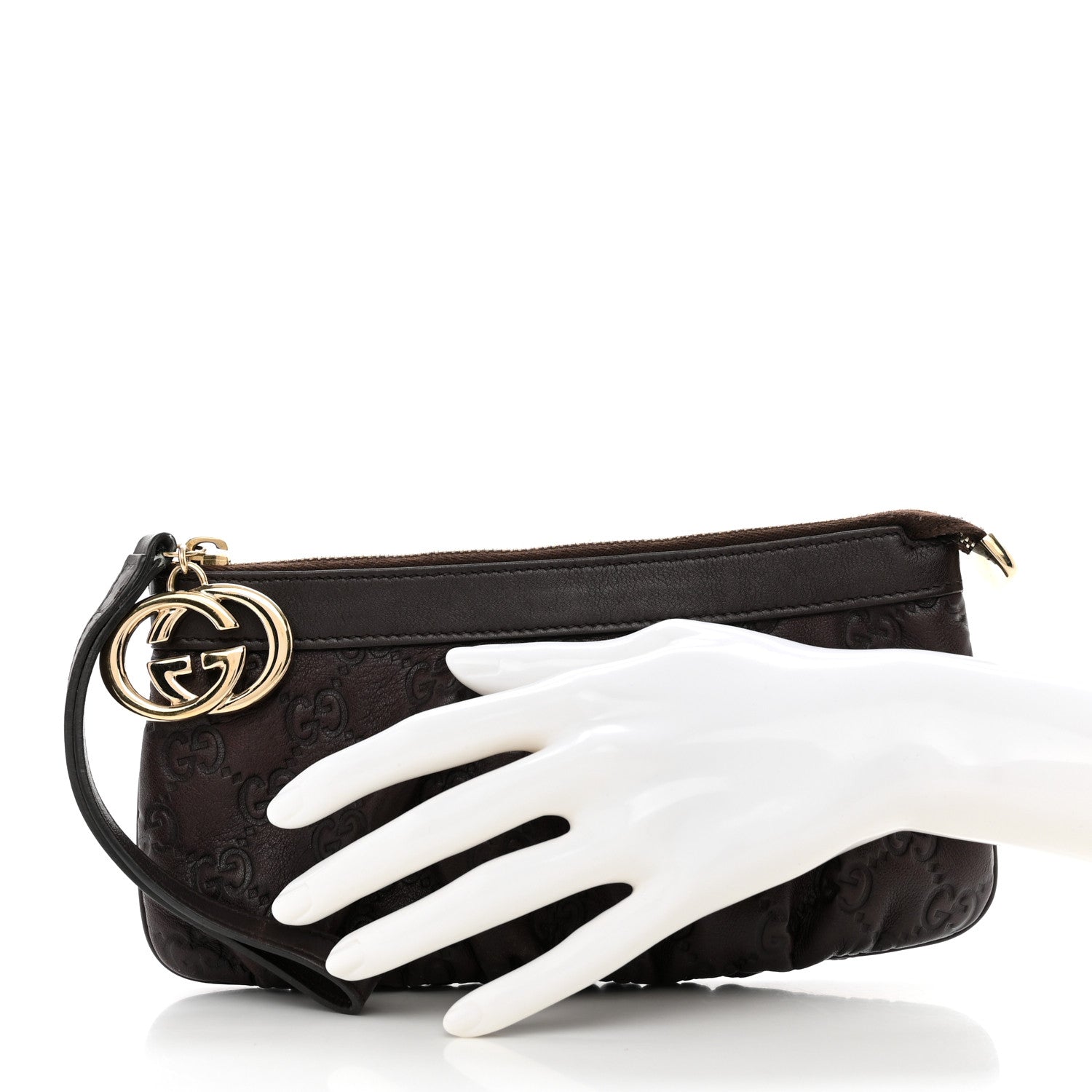 Gucci Guccissima Signature New Britt Wristlet Chocolate 2 of 10