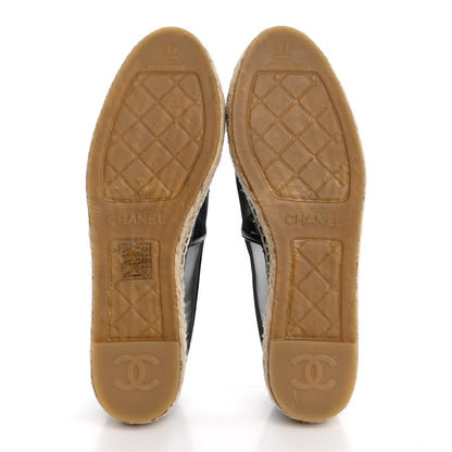 Chanel Mesh Grosgrain CC Espadrilles 37 Black 6 of 10