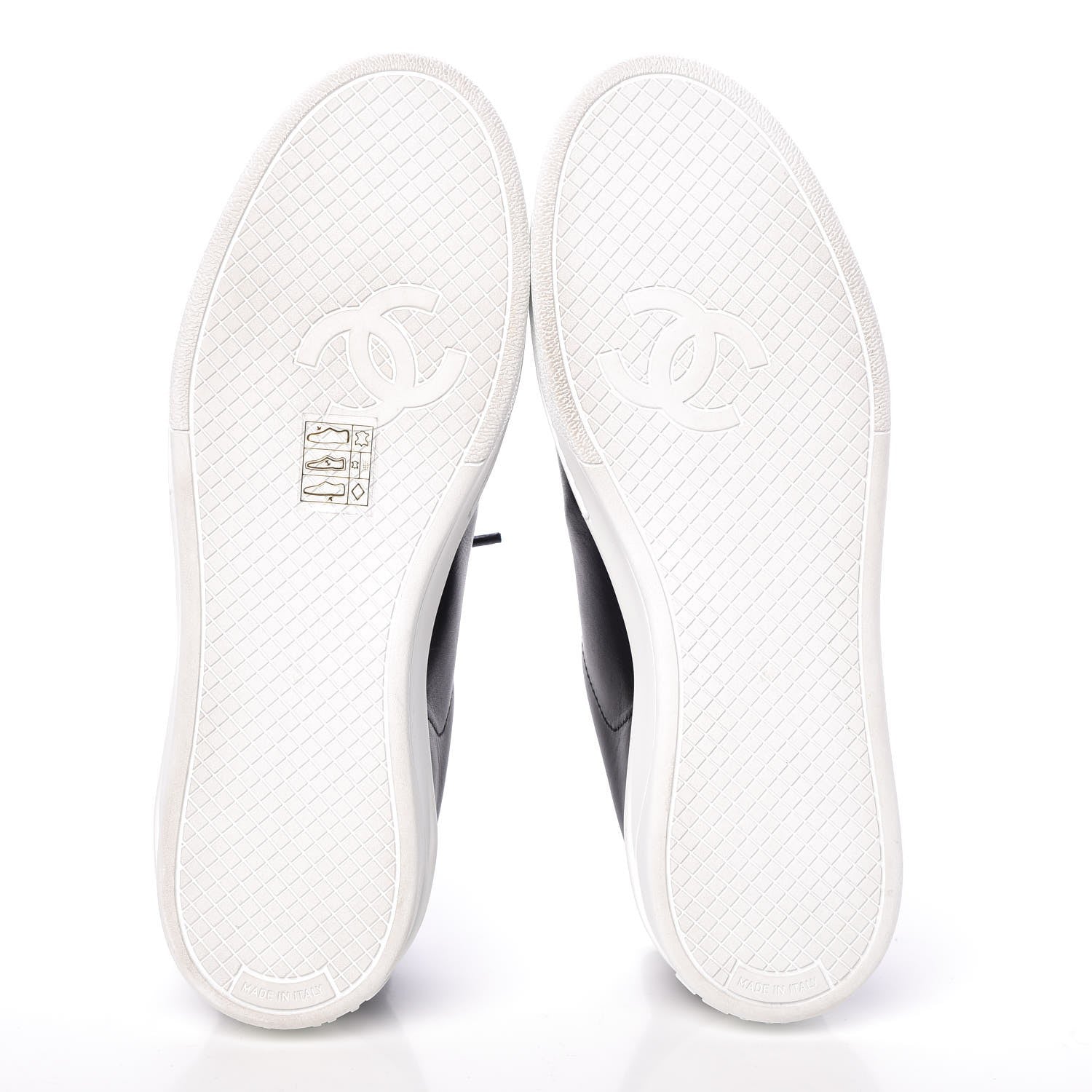 Chanel Calfskin CC Sneakers 36.5 Black 5 of 8