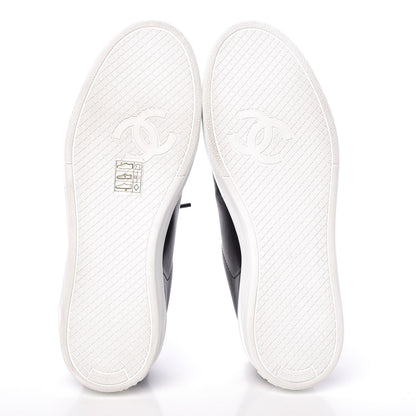 Chanel Calfskin CC Sneakers 36.5 Black 5 of 8