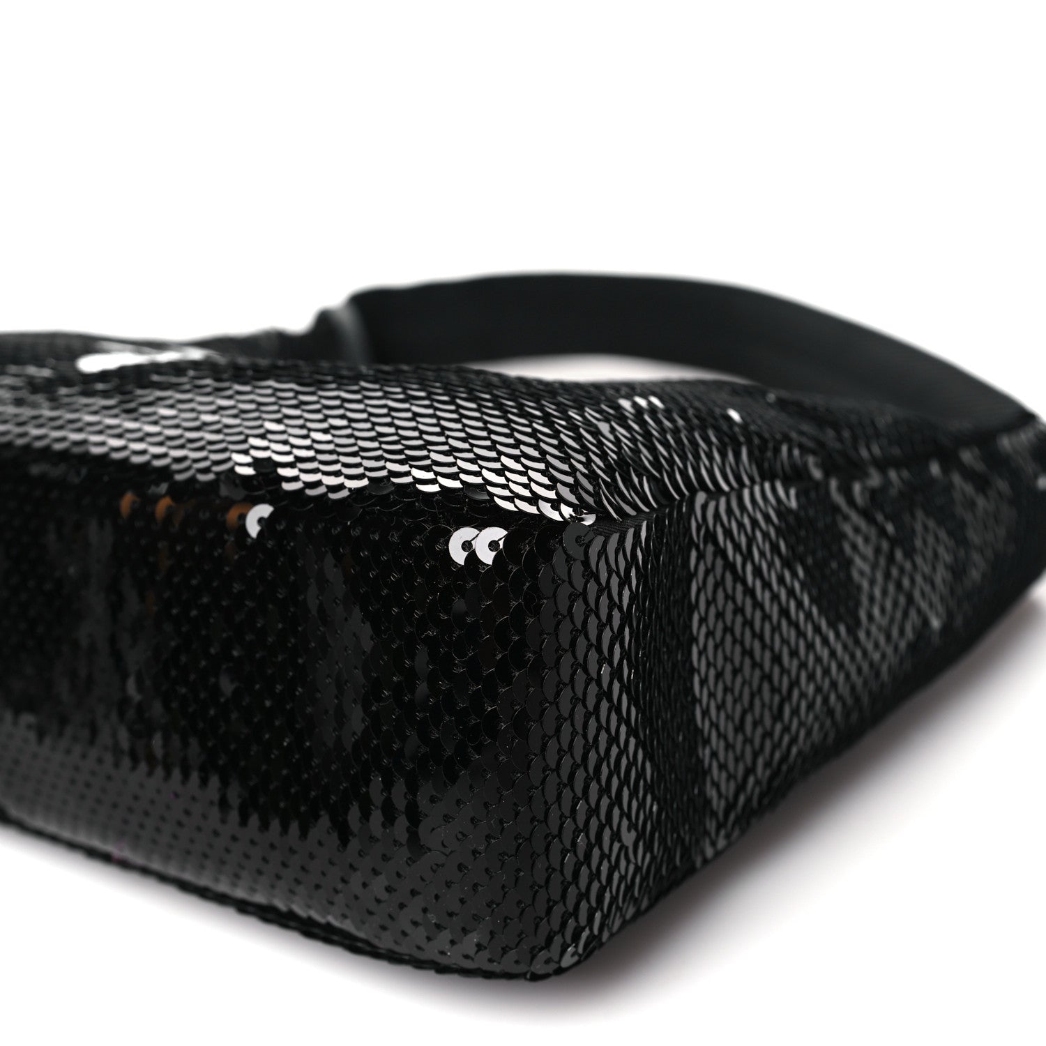 Prada Paillettes Sequin Mini Re-Edition 2000 Bag Black White 10 of 10
