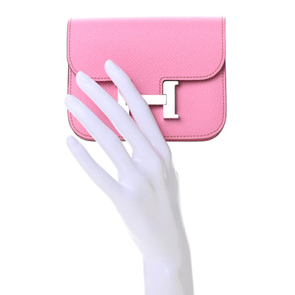 Hermes Epsom Constance Slim Wallet 5P Pink 2 of 7