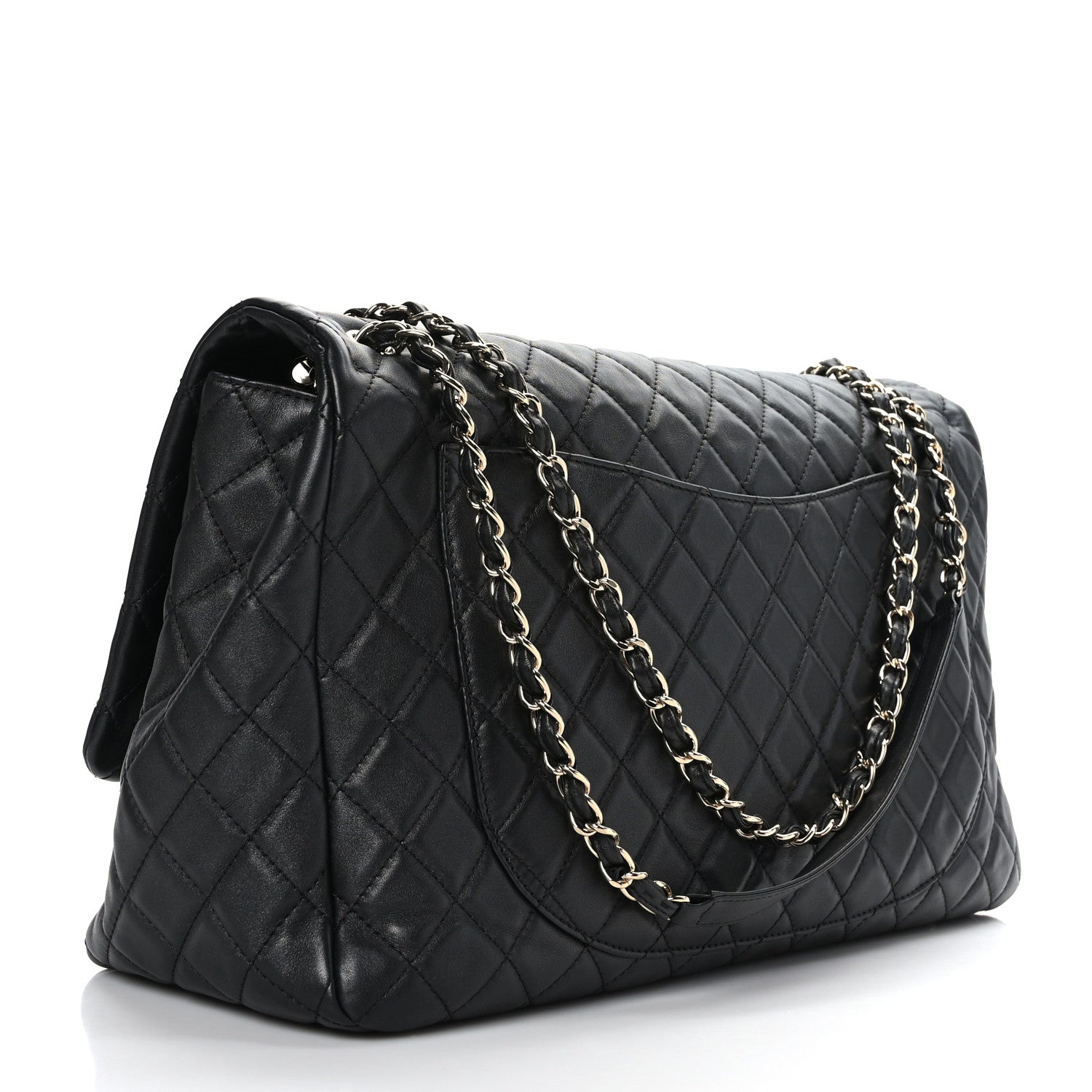 Chanel Calfskin Quilted XXL Travel Flap Bag Black 3 of 9
