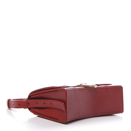 Balenciaga Grained Calfskin Small Hourglass Sling Shoulder Bag Dark Red 4 of 9