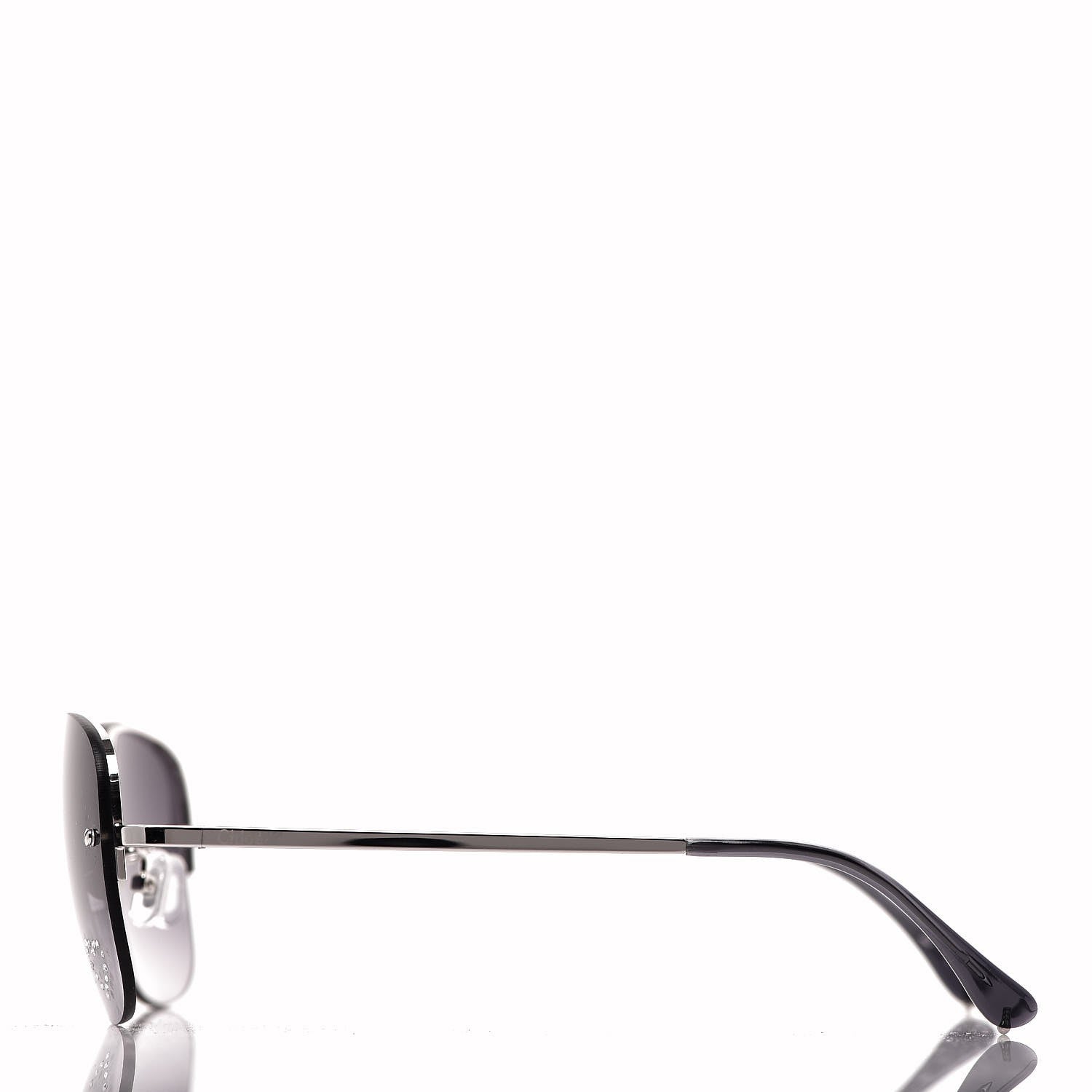 Chloe Crystal Rimless Sunglasses CL2262 Silver 3 of 8