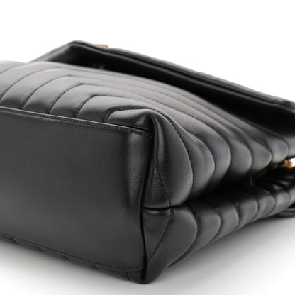 Saint Laurent Calfskin Y Quilted Monogram Medium Loulou Chain Satchel Black 11 of 12