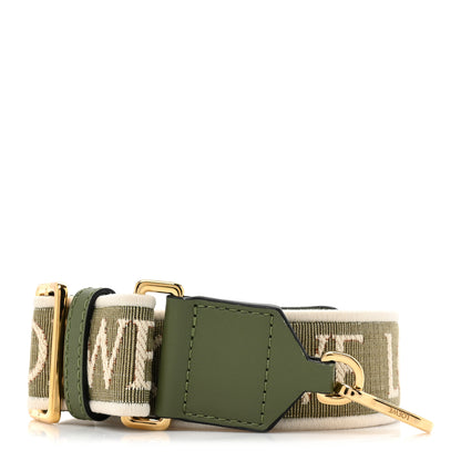 Loewe Calfskin Jacquard Anagram Strap Green 1 of 6