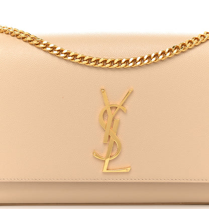 Saint Laurent Grain De Poudre Medium Monogram Kate Satchel Dark Beige 7 of 9