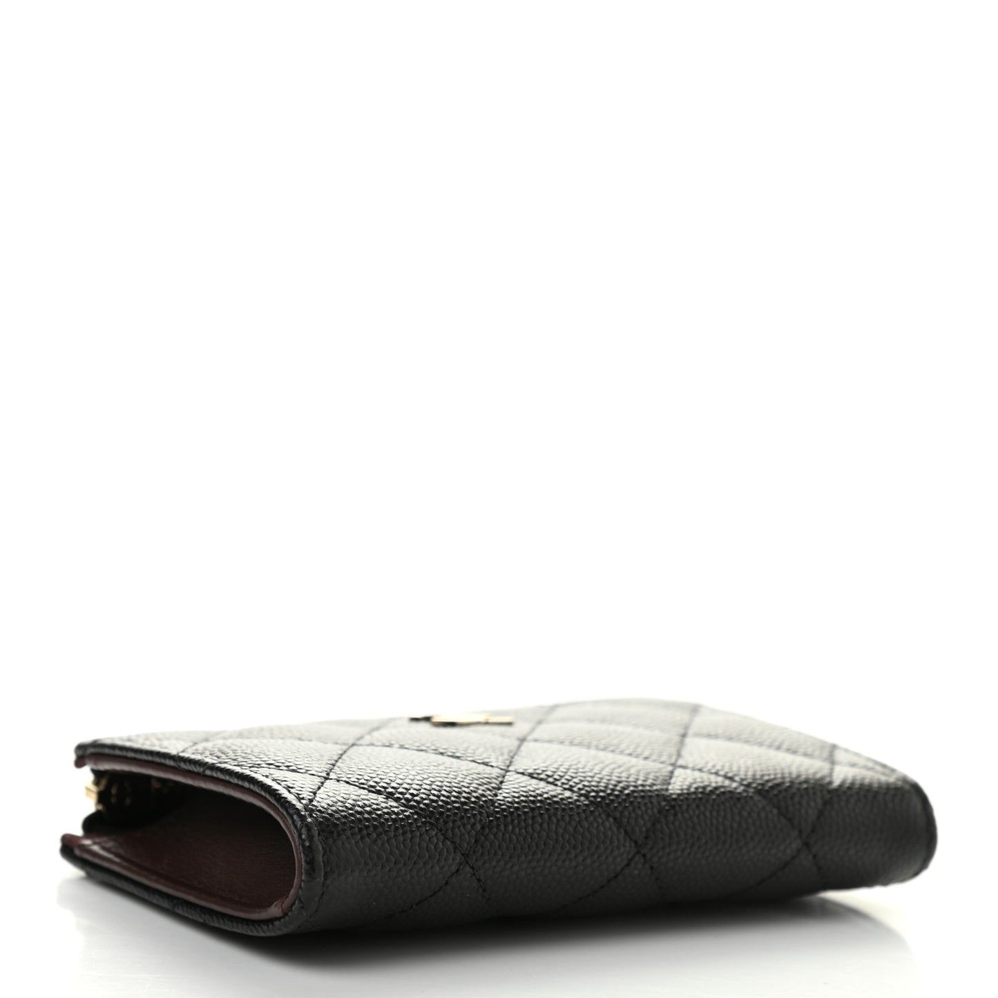 Caviar Quilted Zipped Key Holder Case Black