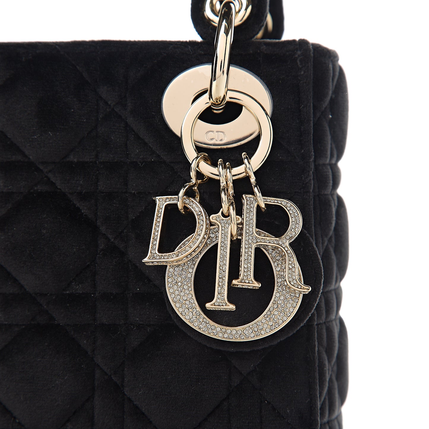 Velvet Mini Lady Dior Black