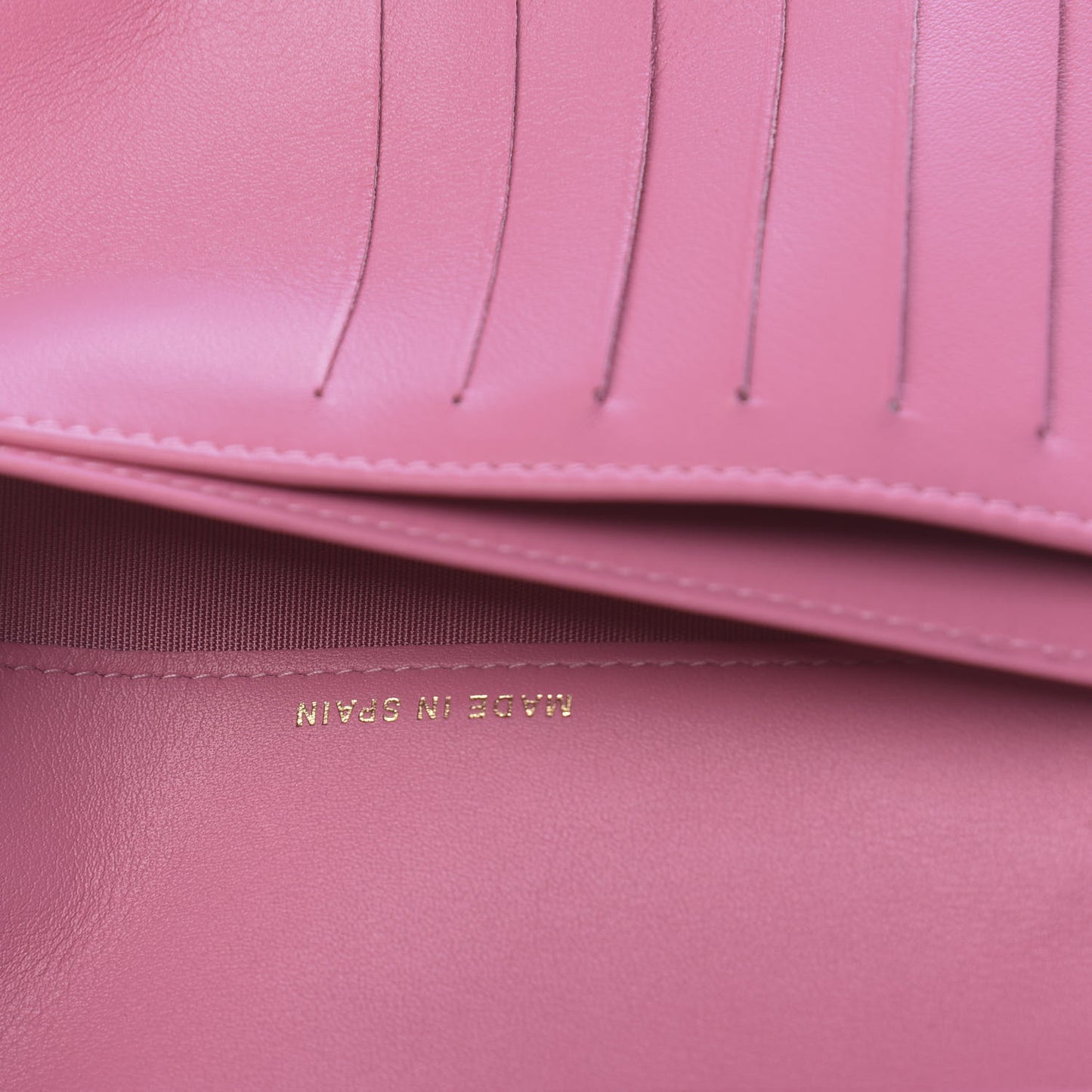 Lambskin Quilted Boy Yen Wallet Pink