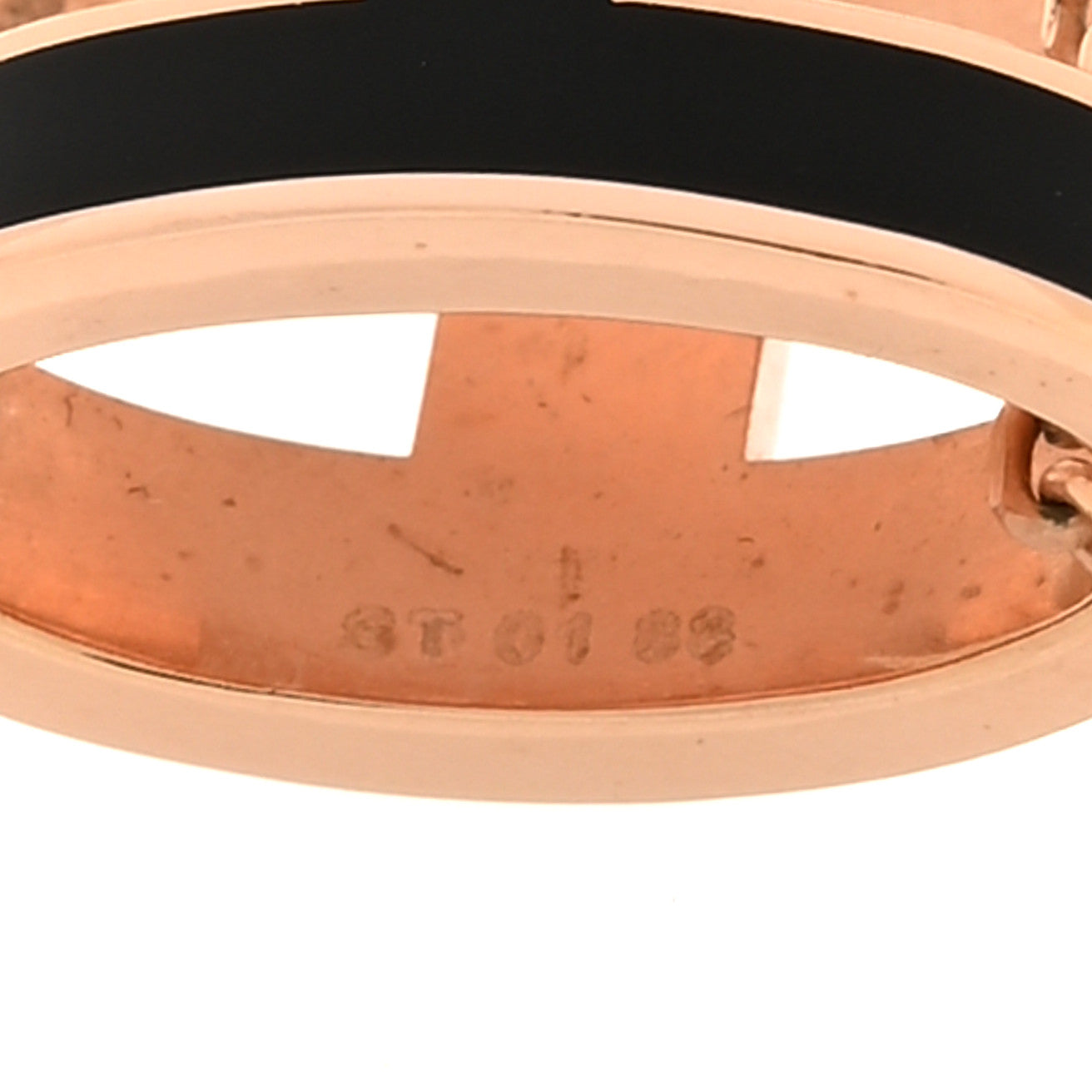Hermes Lacquered Rose Gold Pop H Pendant Necklace Black 6 of 7