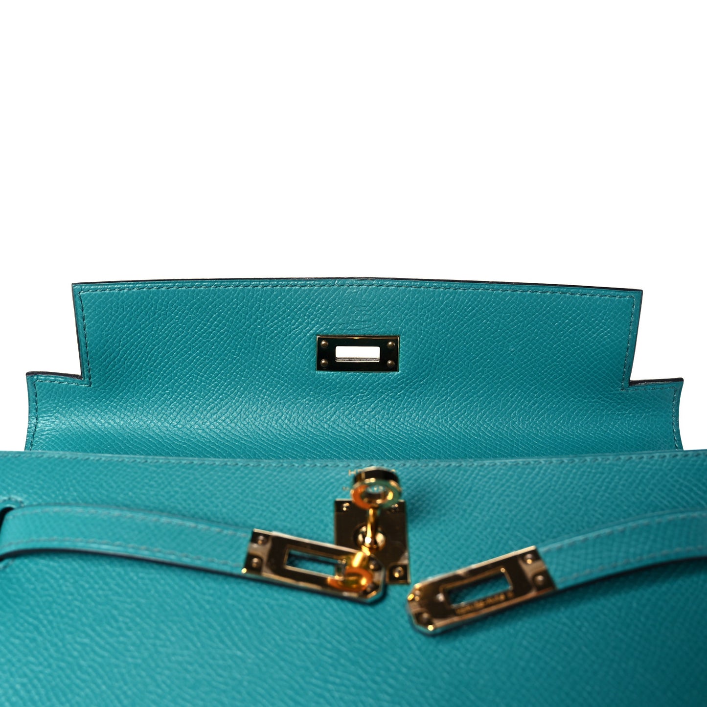 Epsom Kelly Sellier 25 Bleu Paon