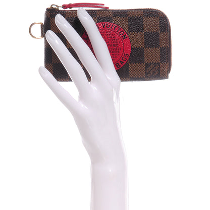 Louis Vuitton Damier Ebene Complice Trunks and Bags Key Pouch Red 2 of 7