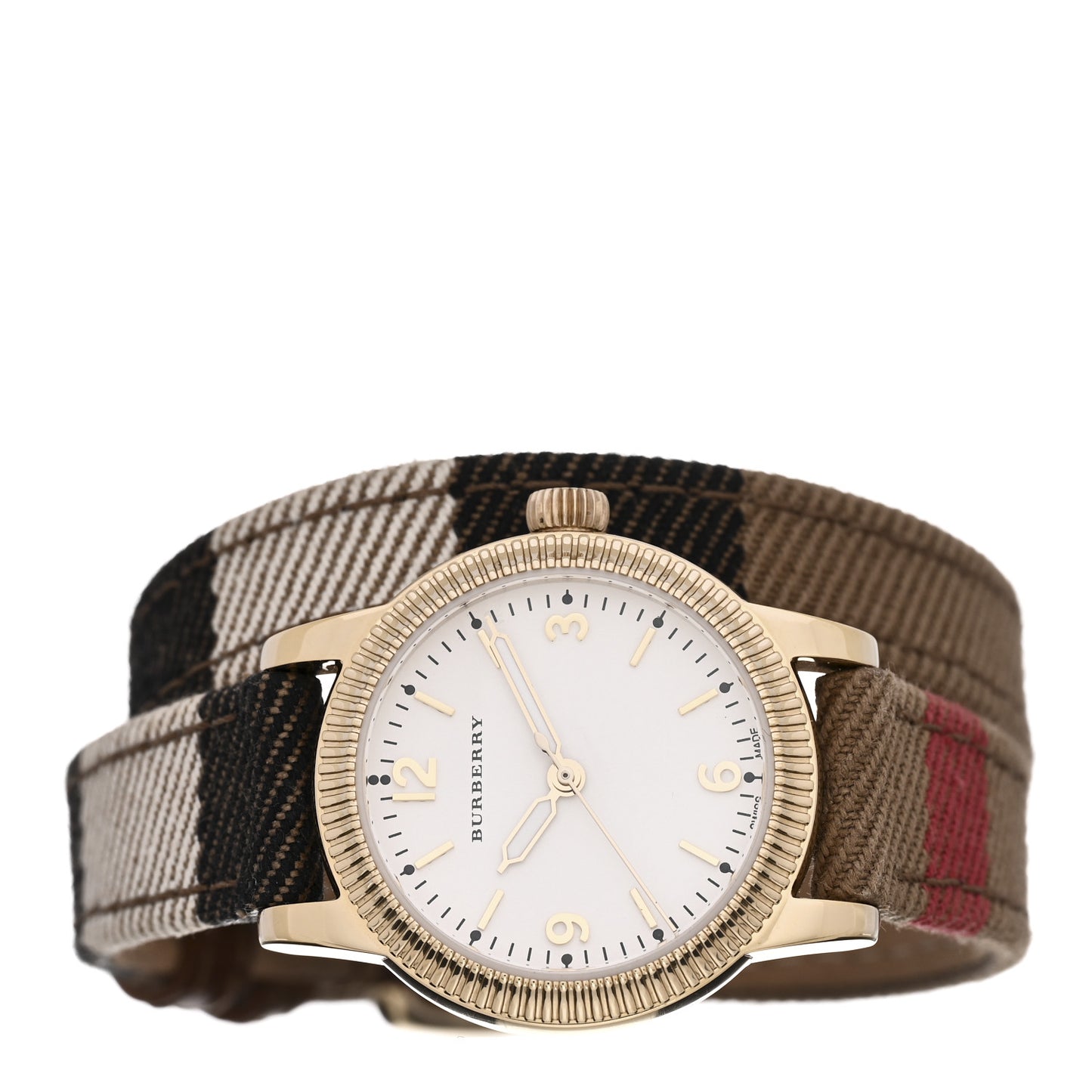 Stainless Steel Calfskin 30mm Double Wrap Quartz Watch BU7851