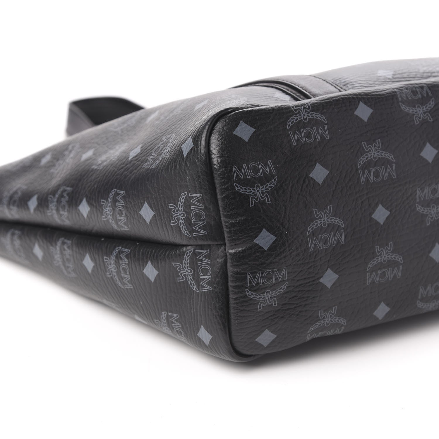 MCM Visetos Shopping Tote Black 6 of 9