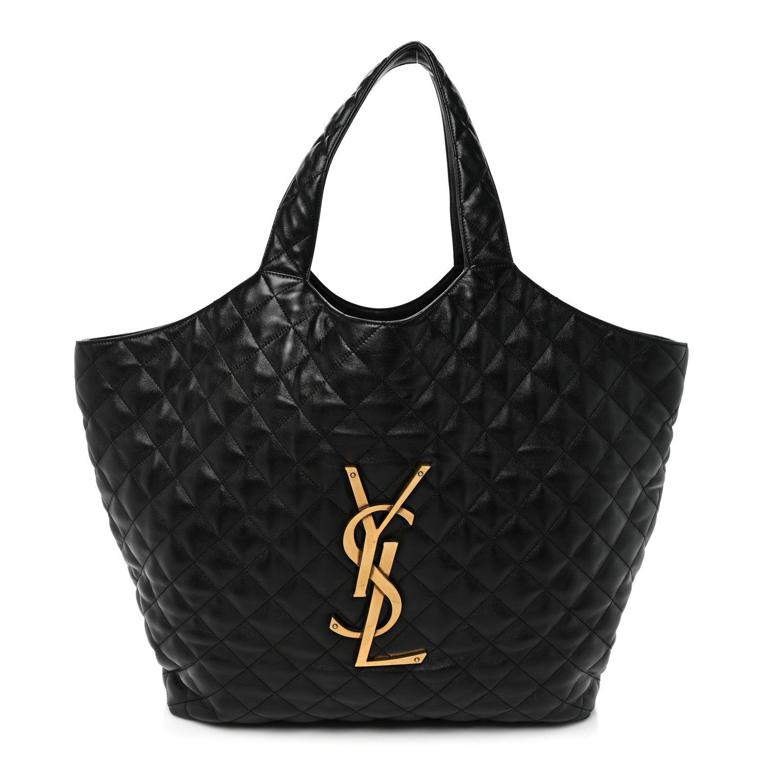 Saint Laurent Lambskin Quilted Maxi Icare Shopping Tote Black 1 of 17