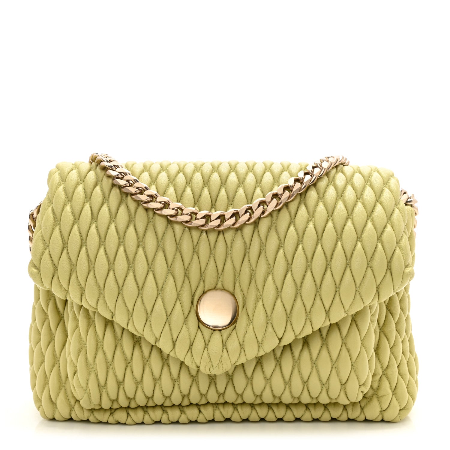Proenza Schouler Lambskin Quilted PS Harris Small Shoulder Bag Pale Green 1 of 8